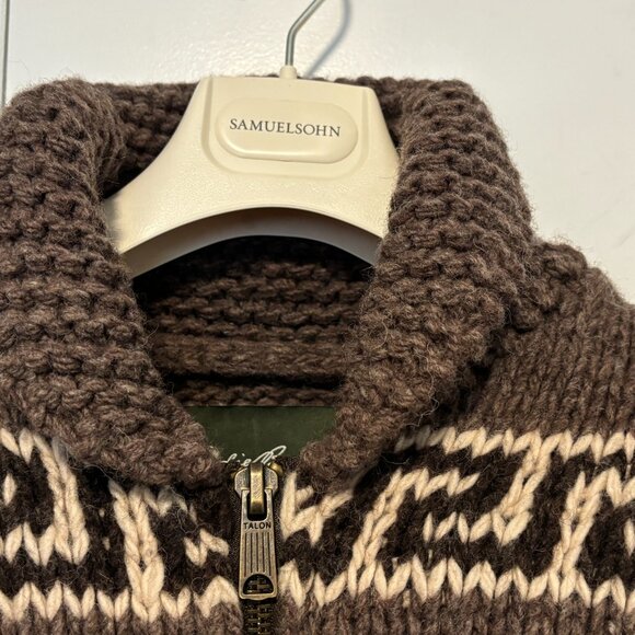 Eddie Bauer Cowichan Hand Knit Wool Zip-up Sweater - M - Picture 11 of 12